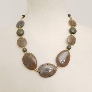 INC INTERNATIONAL CONCEPTS Olive Stone Beaded Necklace